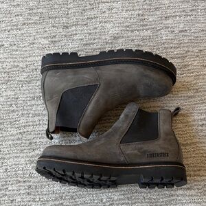 Birkenstock Women's Stalon Nubuck Leather Dark Gray Ankle Boots